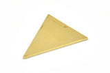 Brass Triangle Charm, 12 Raw Brass Triangle Charms With 1 Hole (32x25x1mm) BS 2348