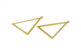 Brass Blank Triangles, 12 Raw Brass Triangles with 1 Loop (39x30x1mm) BS 2351