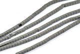 Hematit Kare Boncuklar 2mm Hematit Kare Siyah Boncuklar Tam Zincir 15,5 İnç TK05
