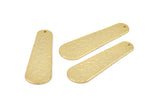 Hammered Boho Earring Finding, 1 Gold Plated Hammered Geometric Boho Blanks With 1 Hole, Earring Findings (44x13x8x1mm) N0132 Q0257