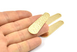 Hammered Boho Earring Finding, 1 Gold Plated Hammered Geometric Boho Blanks With 1 Hole, Earring Findings (44x13x8x1mm) N0132 Q0257
