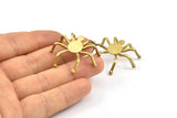 Brass Spider Settings, 40 Raw Brass Spider Setting Bases (32x33mm) U097