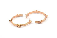 Rose Gold Textured Charm, 1 Rose Gold Plated Textured Pendant with 2 Holes, Necklace Finding (103x4.5x5mm) V040