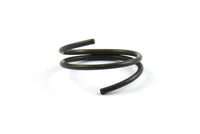 Black Wire Ring, 6 Oxidized Brass Black Ring Settings, Spiral Ring Settings (21x1.5 mm) Bs-1235 S249