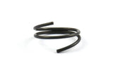 Black Wire Ring, 6 Oxidized Brass Black Ring Settings, Spiral Ring Settings (21x1.5 mm) Bs-1235 S249