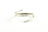 Antique Silver Wire Ring, 6 Antique Silver Plated Ring Settings (17mm) Bs-1235 H0252