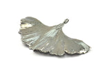 Gunmetal Gingko Leaf, 1 Gunmetal Plated Real Gingko Leaf with 1 Loop, Pendants, Jewelry Findings X019