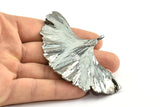 Gunmetal Gingko Leaf, 1 Gunmetal Plated Real Gingko Leaf with 1 Loop, Pendants, Jewelry Findings X019