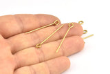 35mm Eye Pin, 25 Raw Brass Eye Pins, Findings (35x1mm) BS 2254