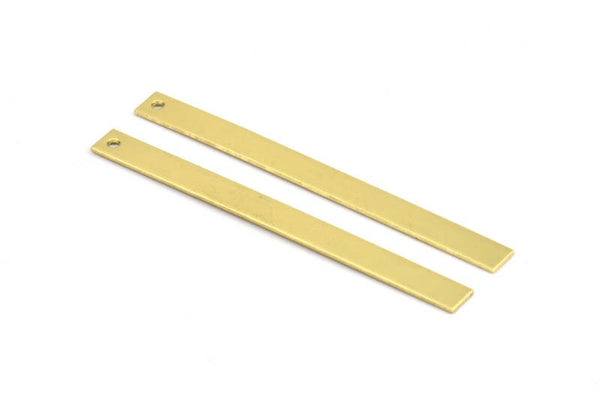 Brass Necklace Bar,  10 Raw Brass Stamping Pendants, Blanks (60x5x0.80mm) D0026