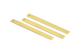 Brass Necklace Bar,  10 Raw Brass Stamping Pendants, Blanks (60x5x0.80mm) D0026
