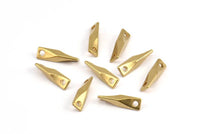 Brass Textured Connector, 50 Raw Brass Textured Connectors With 2 Holes (11x2.4mm) BS 2216