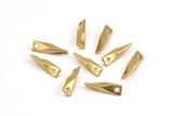 Brass Textured Connector, 50 Raw Brass Textured Connectors With 2 Holes (11x2.4mm) BS 2216