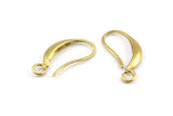 Brass Ear Hooks, 12 Raw Brass Earring Wires, Earring Hooks (18x9mm) BS 1816