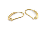 Brass Ear Hooks, 12 Raw Brass Earring Wires, Earring Hooks (20x12mm) BS 1818