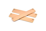Rose Gold Customized Name Bar, 3 Rose Gold Plated Stamping Blank With 2 Holes, Pendants (40x8x0.80mm) Y200 Q0308