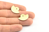 Semi Circle Pendant, 12 Raw Brass Semi Circle Blanks With 1 Hole, Geometric Pendant (24x17.5x0.8mm) U101