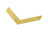 Geometric Chevron Blank, 3 Raw Brass Chevron Blanks  (80x12x0.8mm) N0694