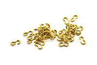 3 Shaped Connector, 50 Raw Brass 3 Shaped Connectors, Findings (10x5x1.2mm) Y338 Y109