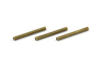 Antique Spacer Beads, 25 Antique Plated Copper Tube Spacer Beads (20x2mm) K189 Y076