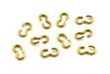 Brass Chain Connector, 25 Raw Brass Chain Connector Findings, Chain Parts (10x5x1.2mm) Y338 Y109
