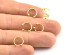 Brass Septum Ring, 24 Raw Brass Septum Rings, Nose Rings, Findings Charms (11x10mm) BS 2131