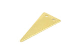 Brass Triangle Charm, 12 Raw Brass Triangle Charms With 2 Holes (32x14x0.7mm) Y373 Y238