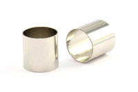 20mm Silver Tubes, 6 Silver Tone Brass Tubes (20x20mm) Bs 1492 H0220