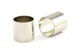 20mm Silver Tubes, 6 Silver Tone Brass Tubes (20x20mm) Bs 1492 H0220