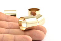 Gold Huge Tube, 1 Gold Plated Huge Brass Tube (20x20mm) Bs 1492 Q0326