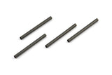 Black Plain Tubes, 50 Oxidized Brass Black Tube Beads (2x25mm) Bs 1433 S264