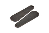 Hammered Boho Finding, 2 Oxidized Brass Black Hammered Geometric Boho Blanks With 1 Loop, Earring Findings (44x13x8x1mm) N0132 S324