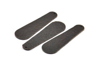 Hammered Boho Finding, 2 Oxidized Brass Black Hammered Geometric Boho Blanks With 1 Loop, Earring Findings (44x13x8x1mm) N0132 S324