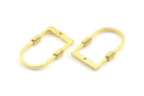 D Şekilli Halkalar, 1 Delikli 4 Ham Pirinç Çekiçlenmiş D Şekilli Konnektör, Halkalar (29x19x1,3 mm) BS 1876