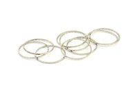 Silver Geometric Jewelry, 25 Silver Tone Cutting Circles (20mm) A0587 H1089