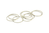 Silver Geometric Jewelry, 25 Silver Tone Cutting Circles (20mm) A0587 H1089