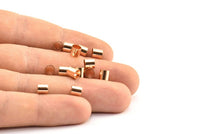 Rose Gold Tube Bead, 50 Rose Gold Plated Brass Tube Beads (5x5mm) Bs 1460 Q0398