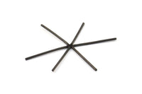 Black Claw, 2 Oxidized Brass Black Claw Blank with 6 Claws  (85x1.8mm) S354