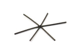 Black Claw, 2 Oxidized Brass Black Claw Blank with 6 Claws  (85x1.8mm) S354