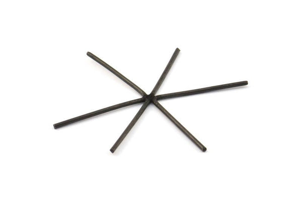 Black Claw, 2 Oxidized Brass Black Claw Blank with 6 Claws  (85x1.8mm) S354
