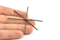 Black Claw, 2 Oxidized Brass Black Claw Blank with 6 Claws  (85x1.8mm) S354