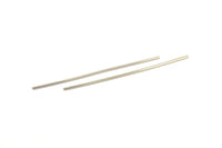 Silver Tube Beads, 12 Silver Tone Copper Tube Beads (2x110mm)