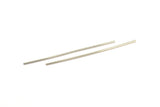 Silver Tube Beads, 12 Silver Tone Copper Tube Beads (2x110mm)