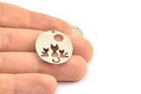 Silver Cats Pendant, 2 Silver Plated Brass Oval Cat Textured Pendants With 1 Hole, Earrings, Charms (28x23x1.1mm) BS 1910 H0323