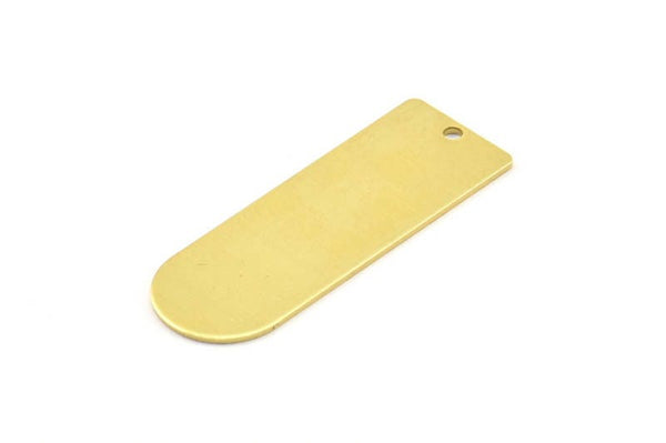 D Şekilli Halkalar - 1 Delikli 10 Ham Pirinç D Şekilli Konnektör (37x13x0,8 mm) BS 1931