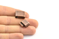 Leather Cord Clasp, 10 Antique Copper Plated Zinc Alloy Magnetic Clasp For Leather Cord (28x15mm)