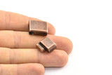Leather Cord Clasp, 10 Antique Copper Plated Zinc Alloy Magnetic Clasp For Leather Cord (28x15mm)
