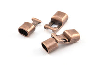 Deri Kordon Tokası, Deri Kordon İçin 10 Antik Bakır Kaplamalı Çinko Alaşımlı Toka (35x12x9mm)