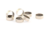 Antique Silver Tube Beads, 6 Antique Silver Plated Brass Tube Beads (15x6mm) R025 H0360