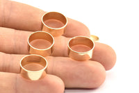 Gold Tube Beads, 3 Gold Plated Brass Tube Beads (15x6mm) R025 Q0330